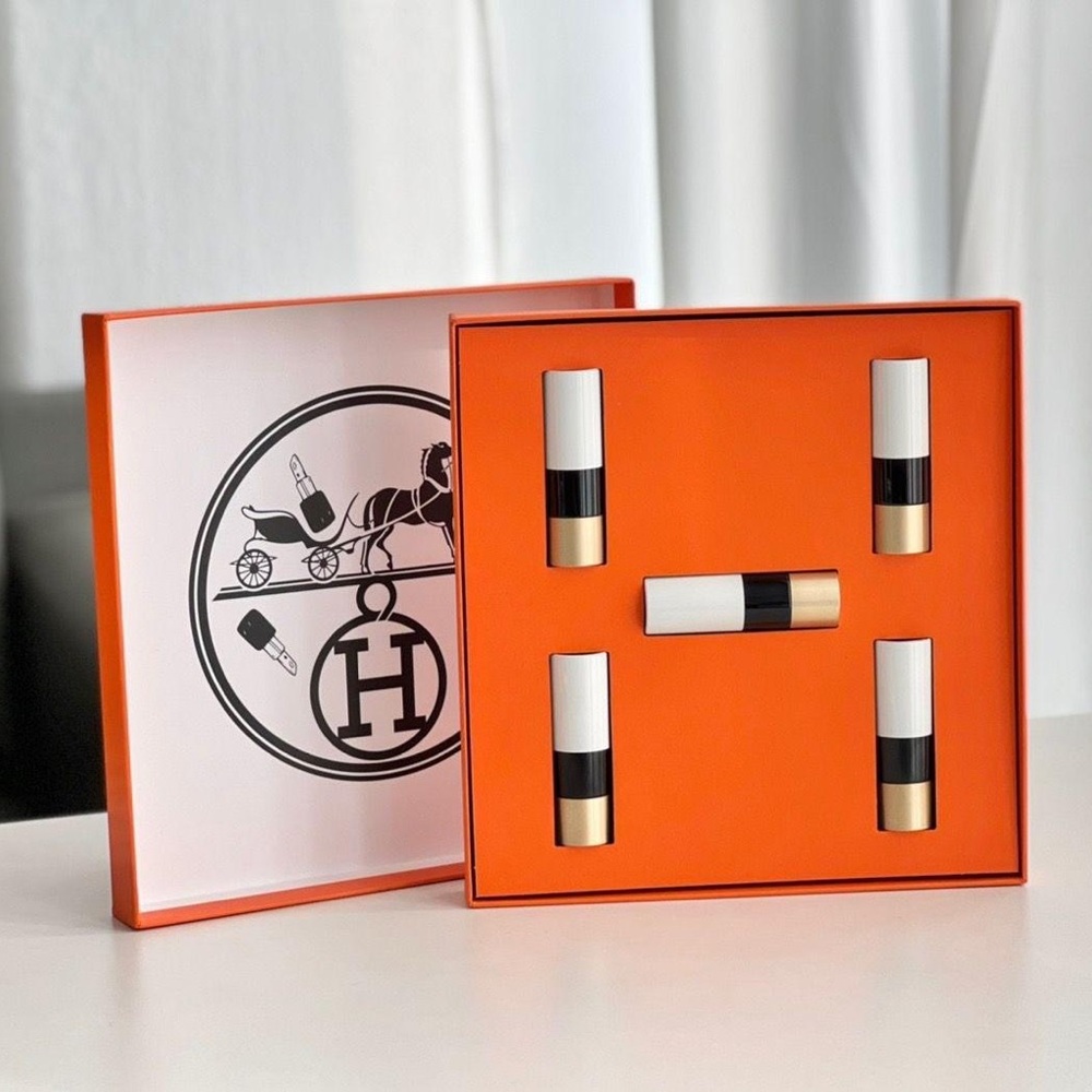 HERMES LIMITED EDITION GIFT BOX LIPSTICK SET - 5pcs New With Box